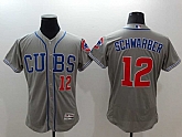 Chicago Cubs #12 Kyle Schwarber Gray 2016 Flexbase Authentic Collection Alternate Road Stitched Jersey,baseball caps,new era cap wholesale,wholesale hats